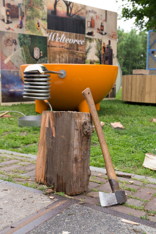 Weltevree Dutchtub Original hottub houtgestookt oranje