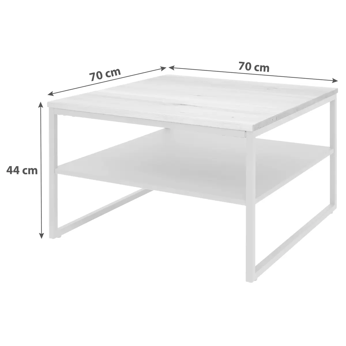 Salontisch Massivholz Vermont Schwarz