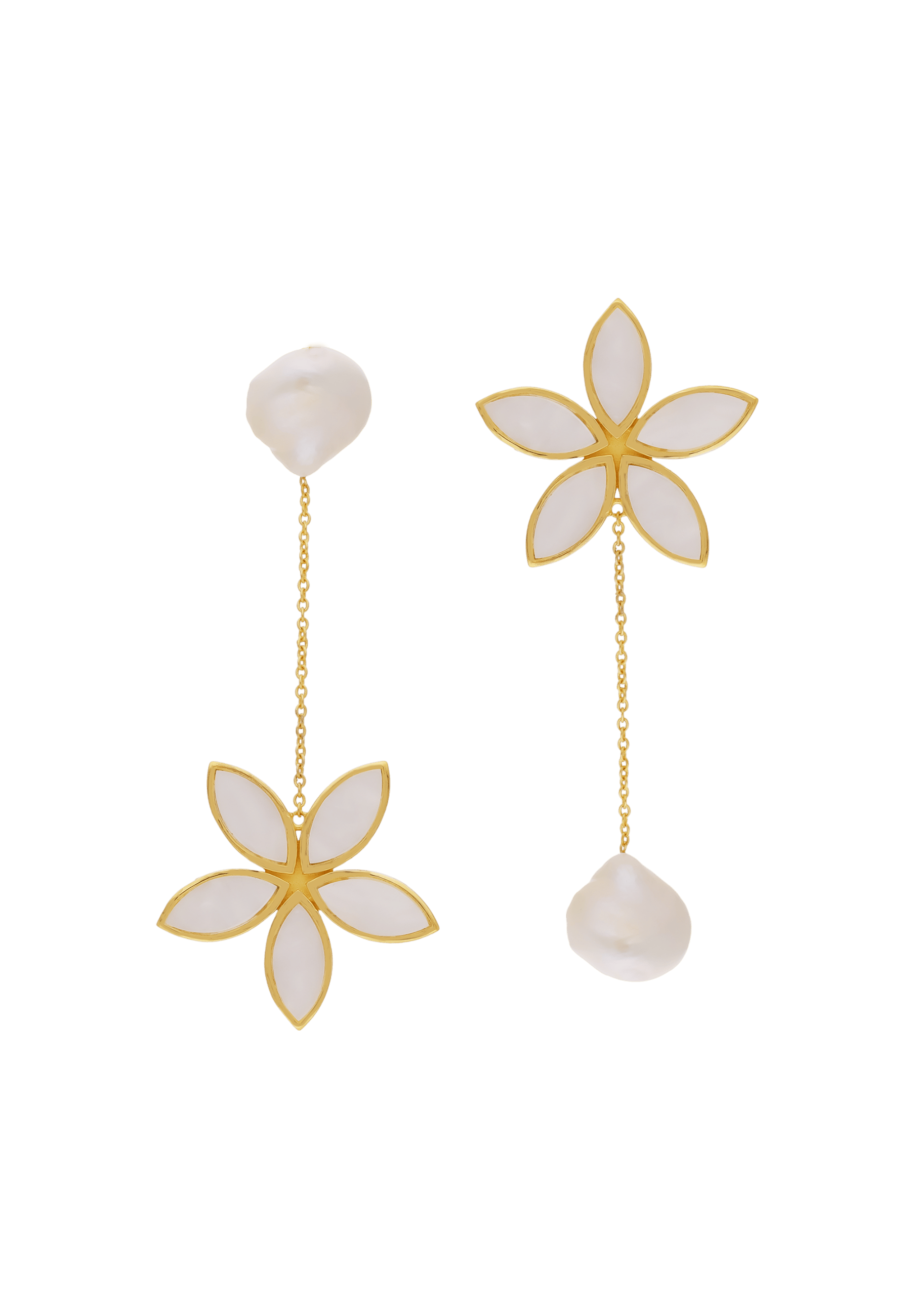 WHITE LOTUS - Boucles d'oreilles white lotus | Blanc
