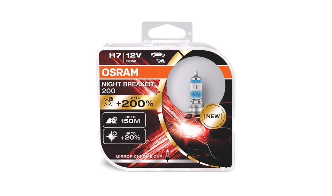 Pæresæt H7 Night Breaker Laser +200 - Osram