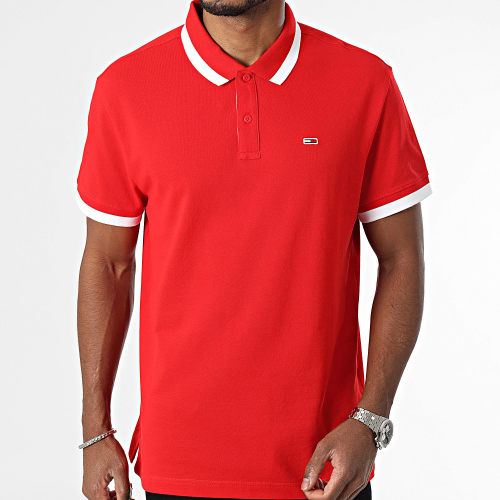Polo Manches Courtes Solid Tipped 8313 Rouge