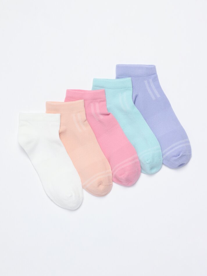 Pacote com 5 pares de meias esportivas - Lilás