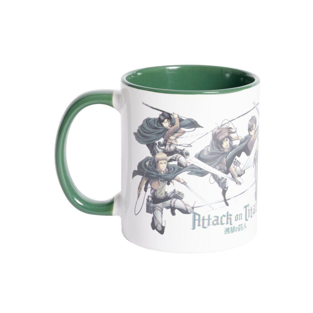 Mug Attaque des Titans vert et blanc 315ml