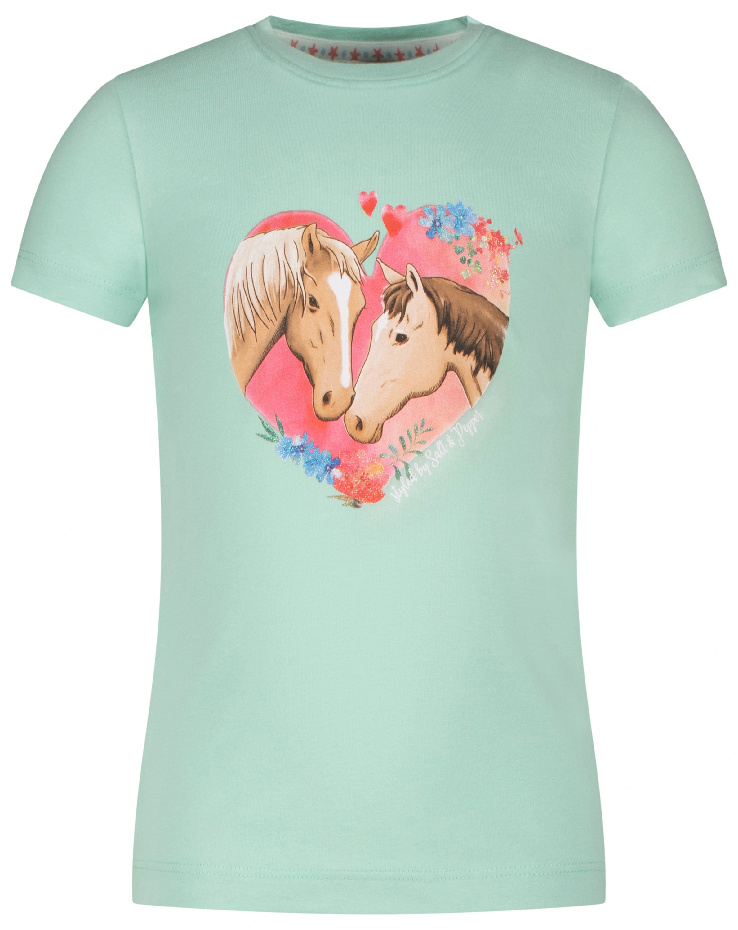 T-Shirt HORSES HEART in ice green