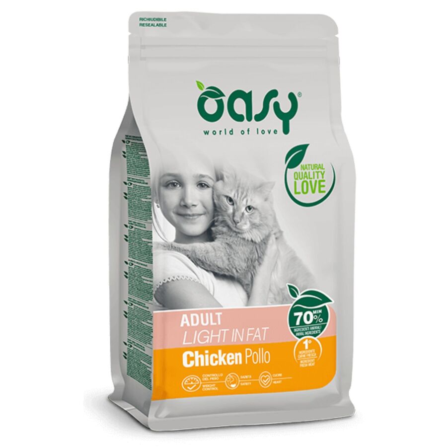 OASY CAT ADULTO LIGHT FRANGO 1,5 KG