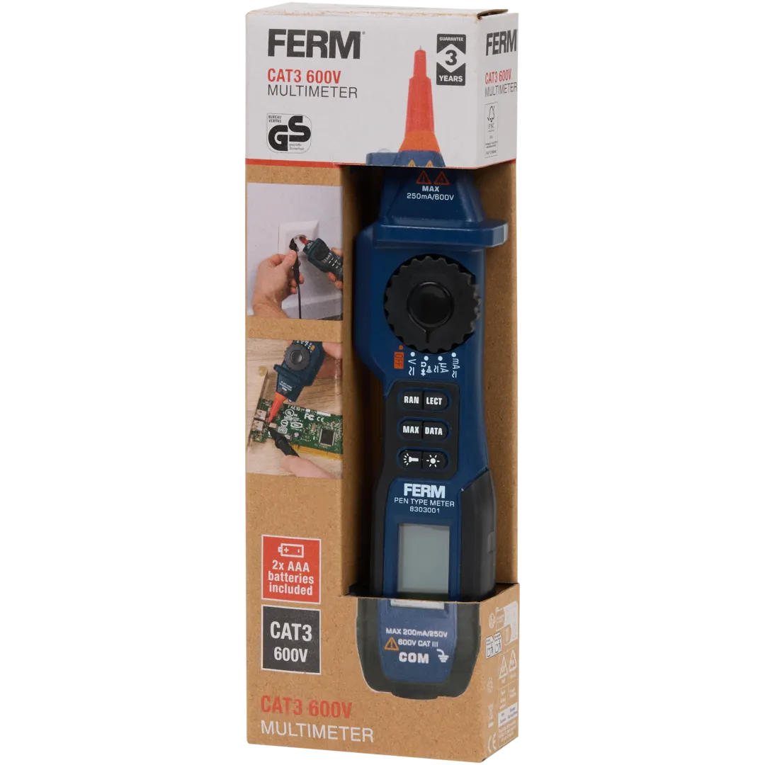 FERM digitale penmultimeter Cat 3 600 vollt