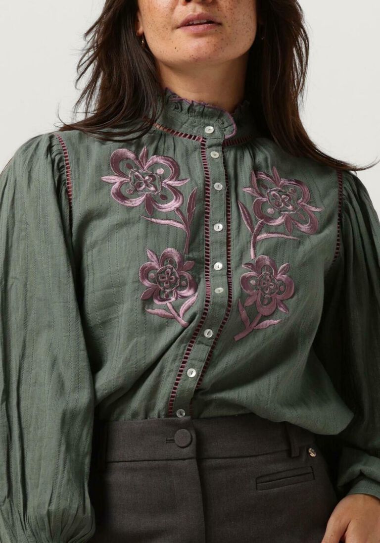 ANTIK BATIK khaki antik batik blouse anouki blouse