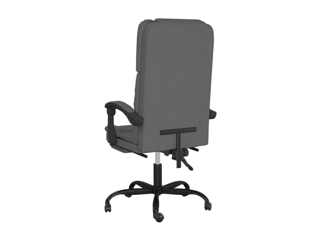 Fauteuil de massage inclinable de bureau Gris foncé Tissu