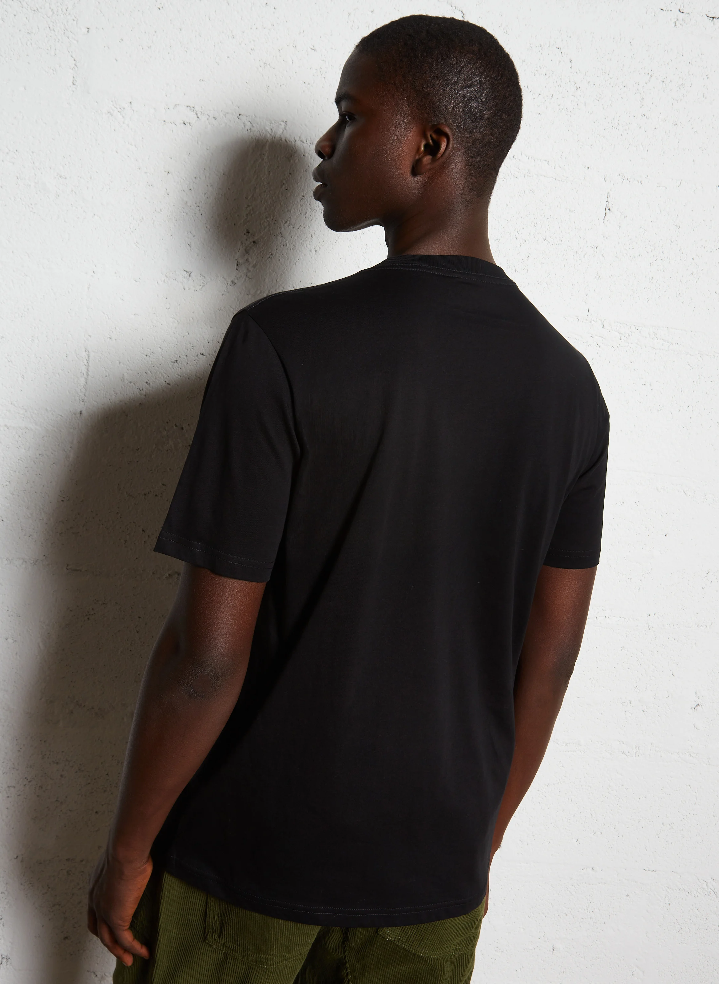 Tee-shirt col rond en coton bio | Noir