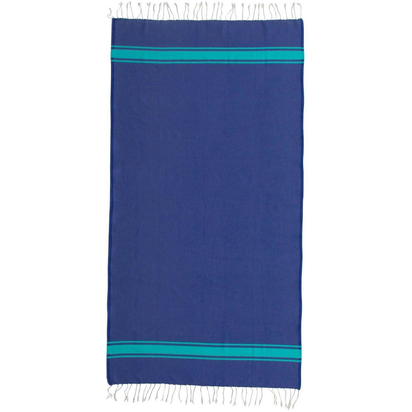 Febronie Fouta Traditionelle St Tropez bleu grec/turquoise - 100x200 cm