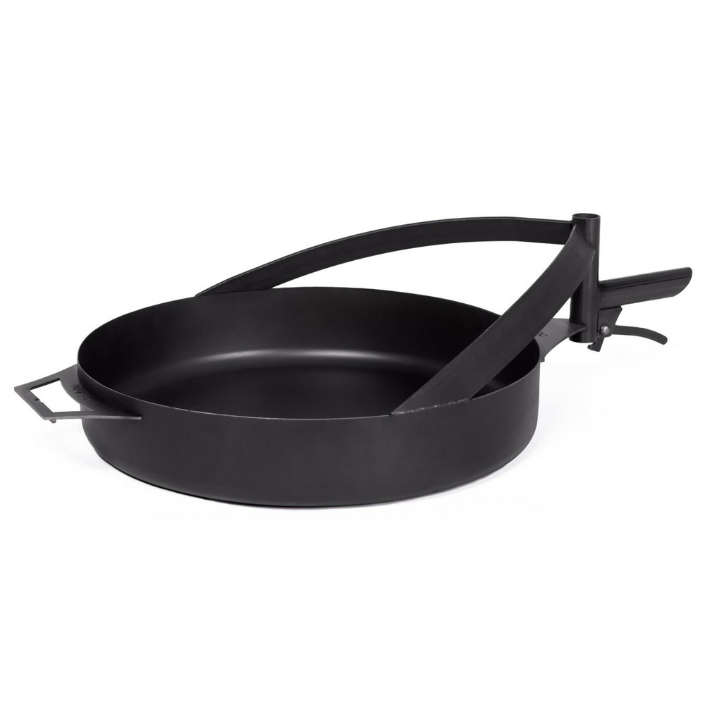 Poêle acier naturel 50 cm avec poignée pour le braséro bandito et montana x