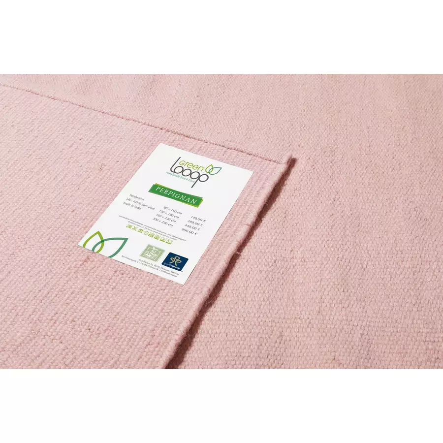 Green Looop Kelim Teppich Perpignan rosa