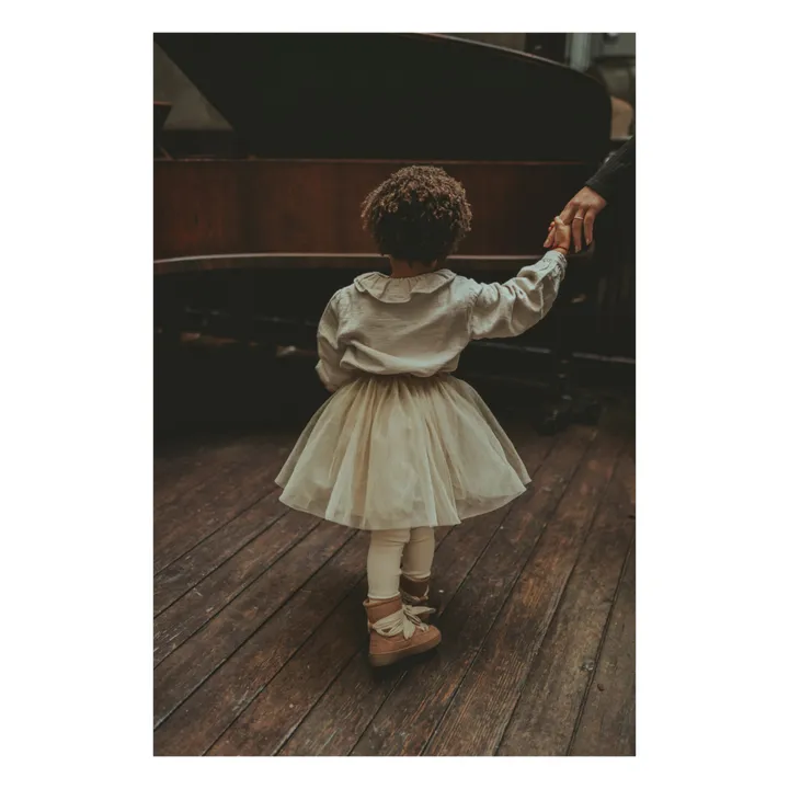 Donsje Jupe Tulle Métallisé Pien | Beige