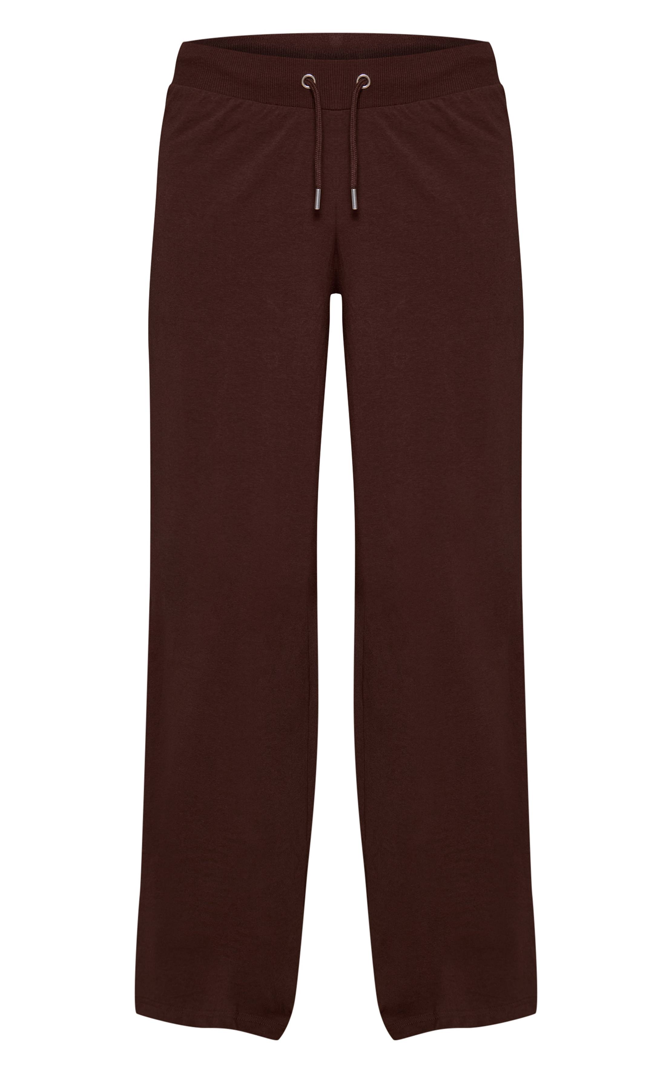 Chocolat Pantalon Droit Décontracté
