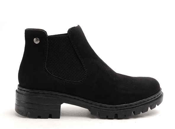 Rieker boots bottine plates femme 76884 noir