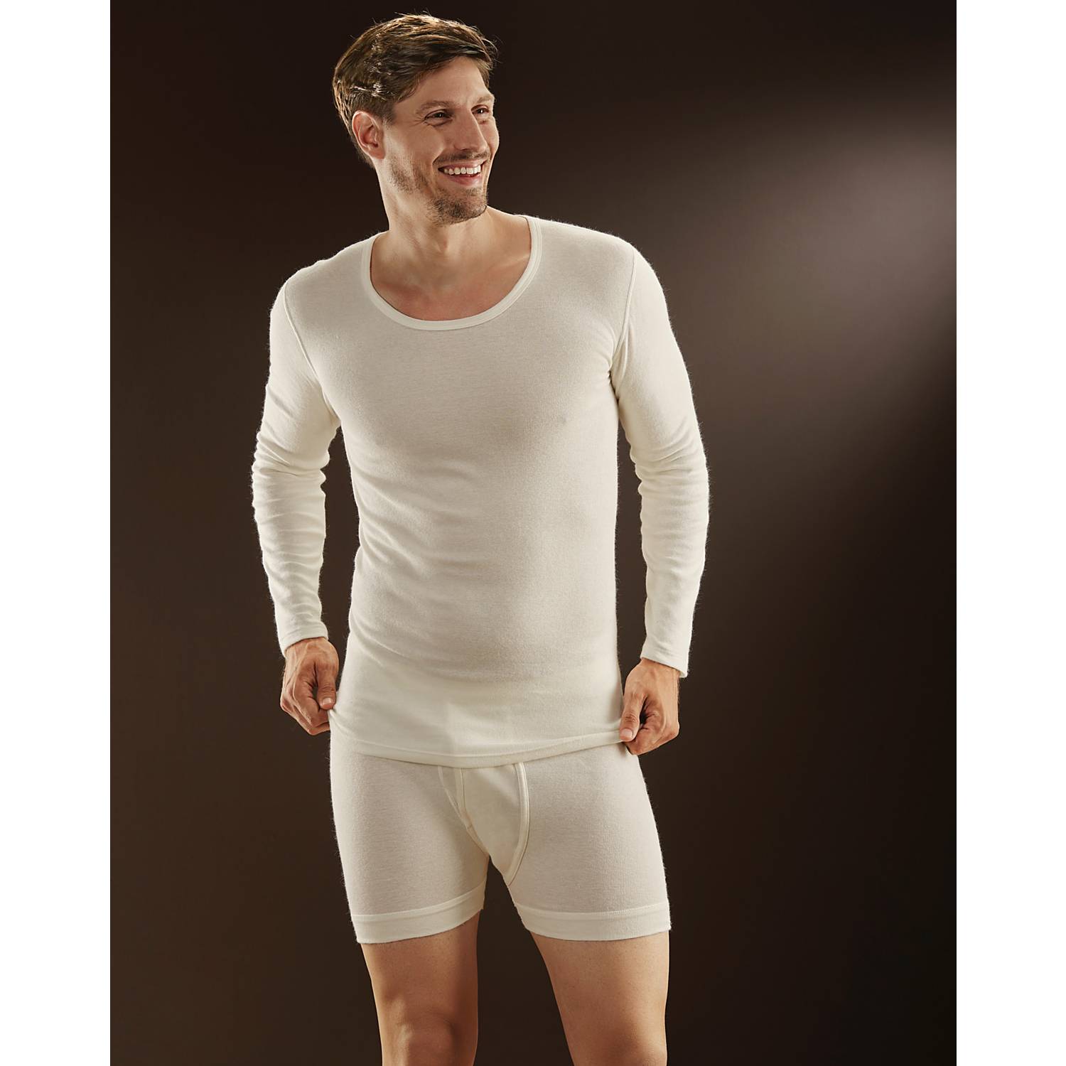 Con-ta Angora-Herren-Unterhemd, langarm