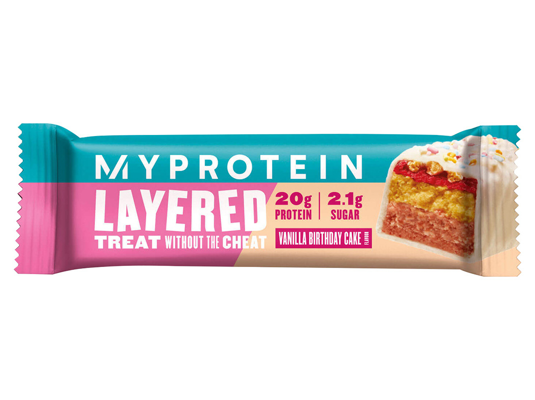 BARRA MYPROTEIN LAYERED BAR BIRTHDAY CAKE 60G