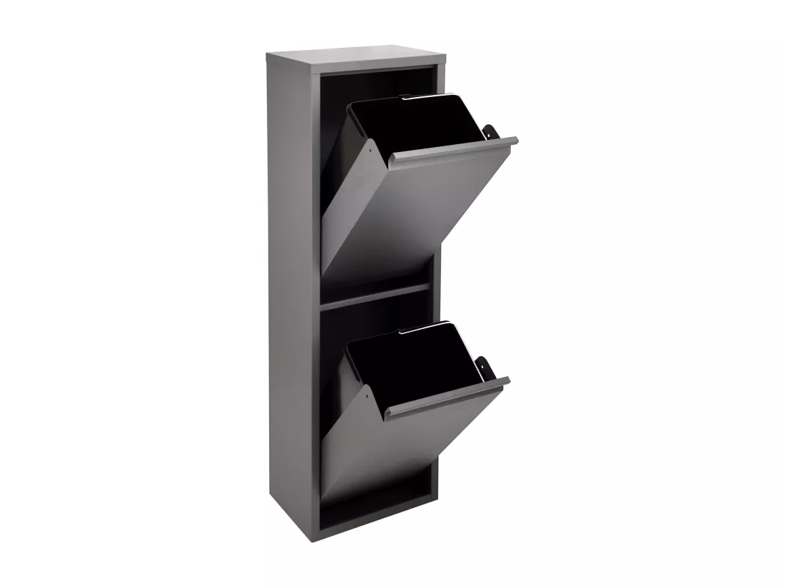 Poubelle de tri 2 x 15 L en inox