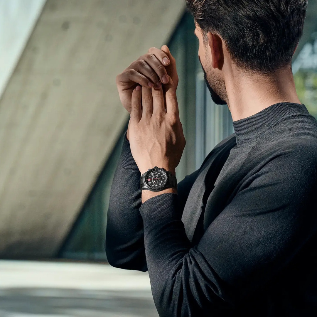 Wenger Terragraph Chrono Schwarz Ø 43mm