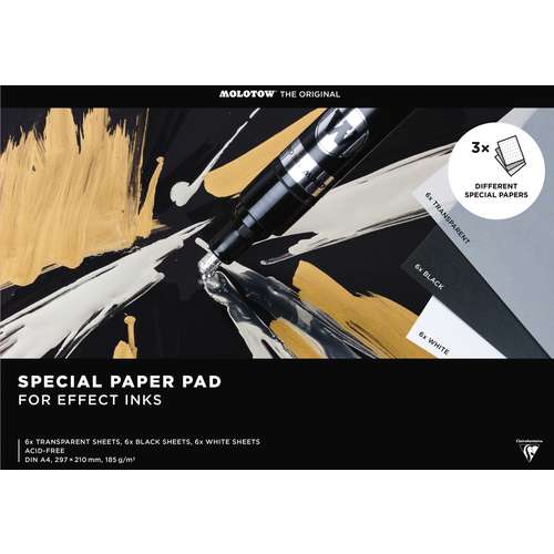 MOLOTOW™ SPECIAL PAPER PAD FÜR EFFEKTTINTEN, Sortiment