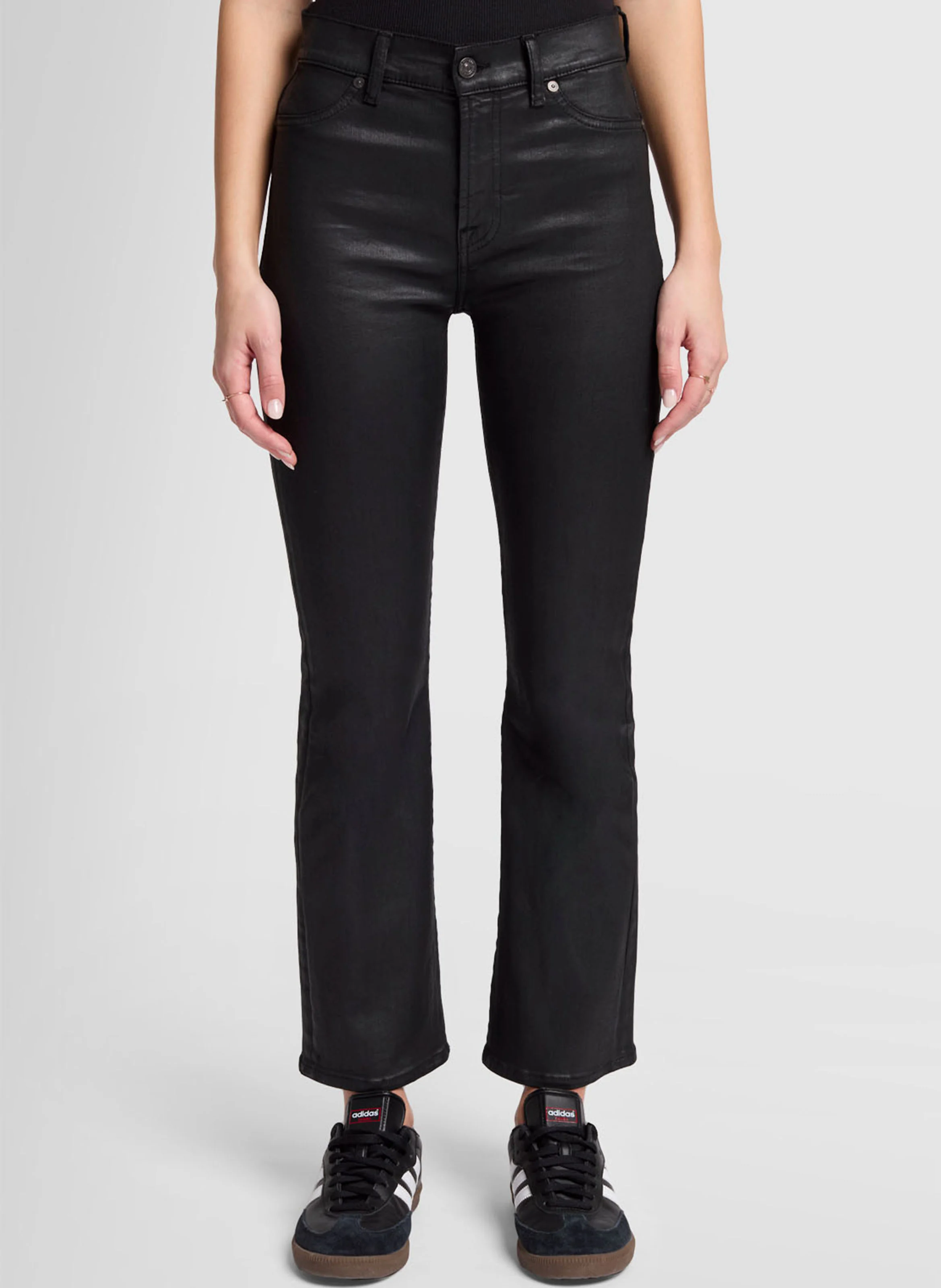 DAISY - Jean flare en coton mélangé | Noir