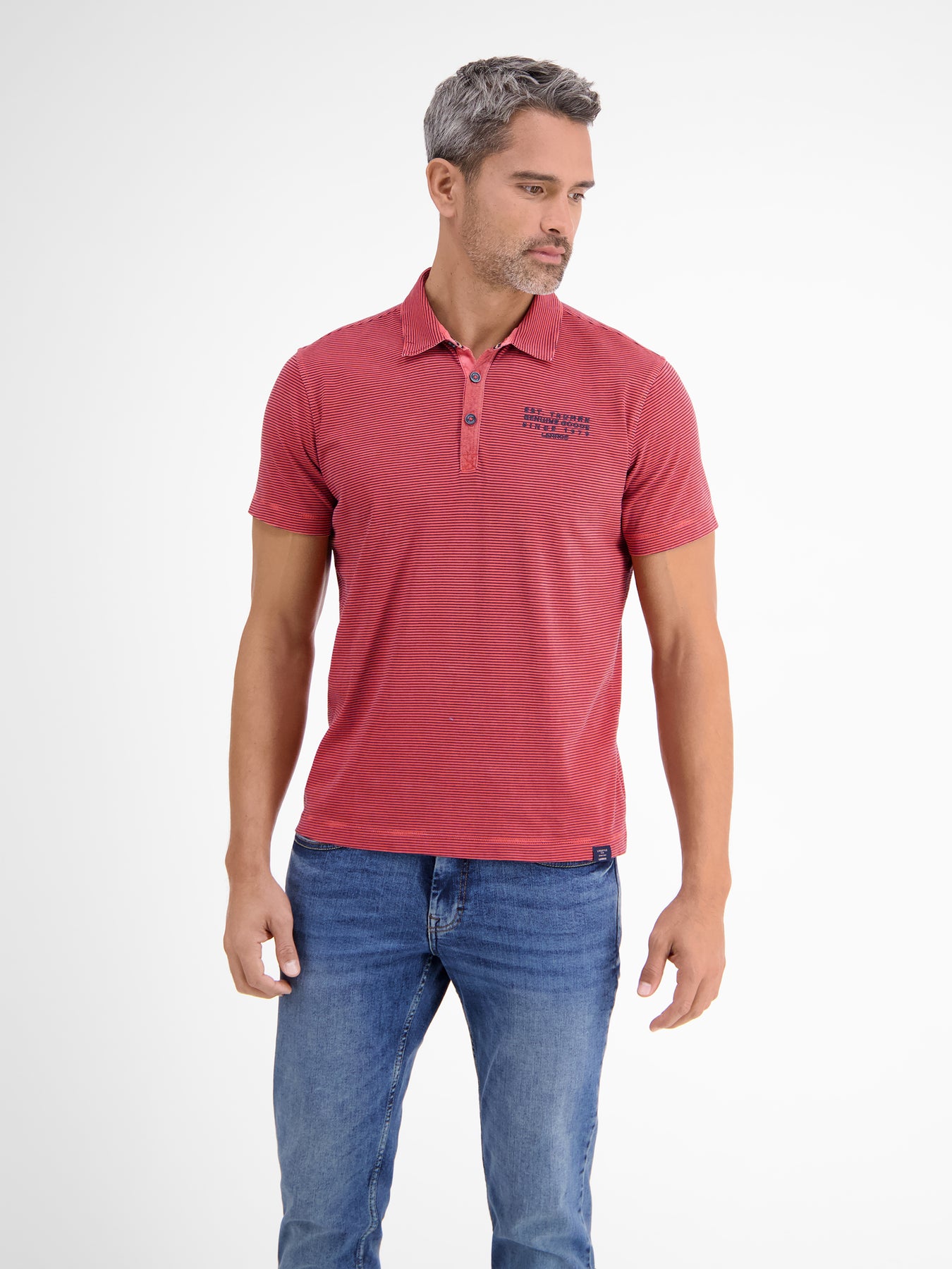 Poloshirt in Finelineroptik