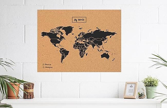 MISS WOOD - CARTE MY WORLD LIEGE NATUREL NOIR XL 91 X 61