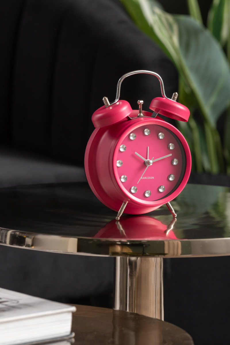 Alarm Clock Glam Diamonds KA6018BK Black
