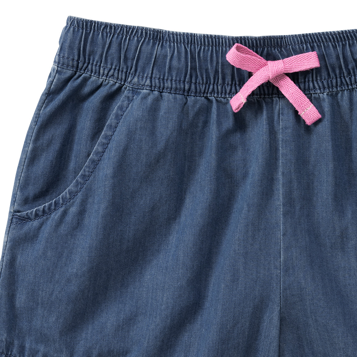 Yigga Mädchen Shorts in Denim-Optik dunkelblau