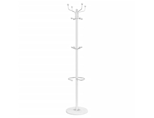 VIDAXL - Porte manteau Porte-manteau avec porte-parapluie blanc fer enduit de poudr...