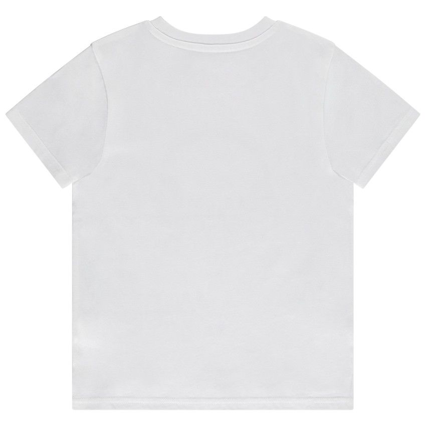 T-shirt manches courtes avec print casque de musique pour garçon - Blanc