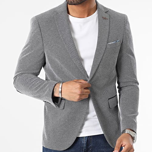 Veste Blazer Bleu Marine Chiné