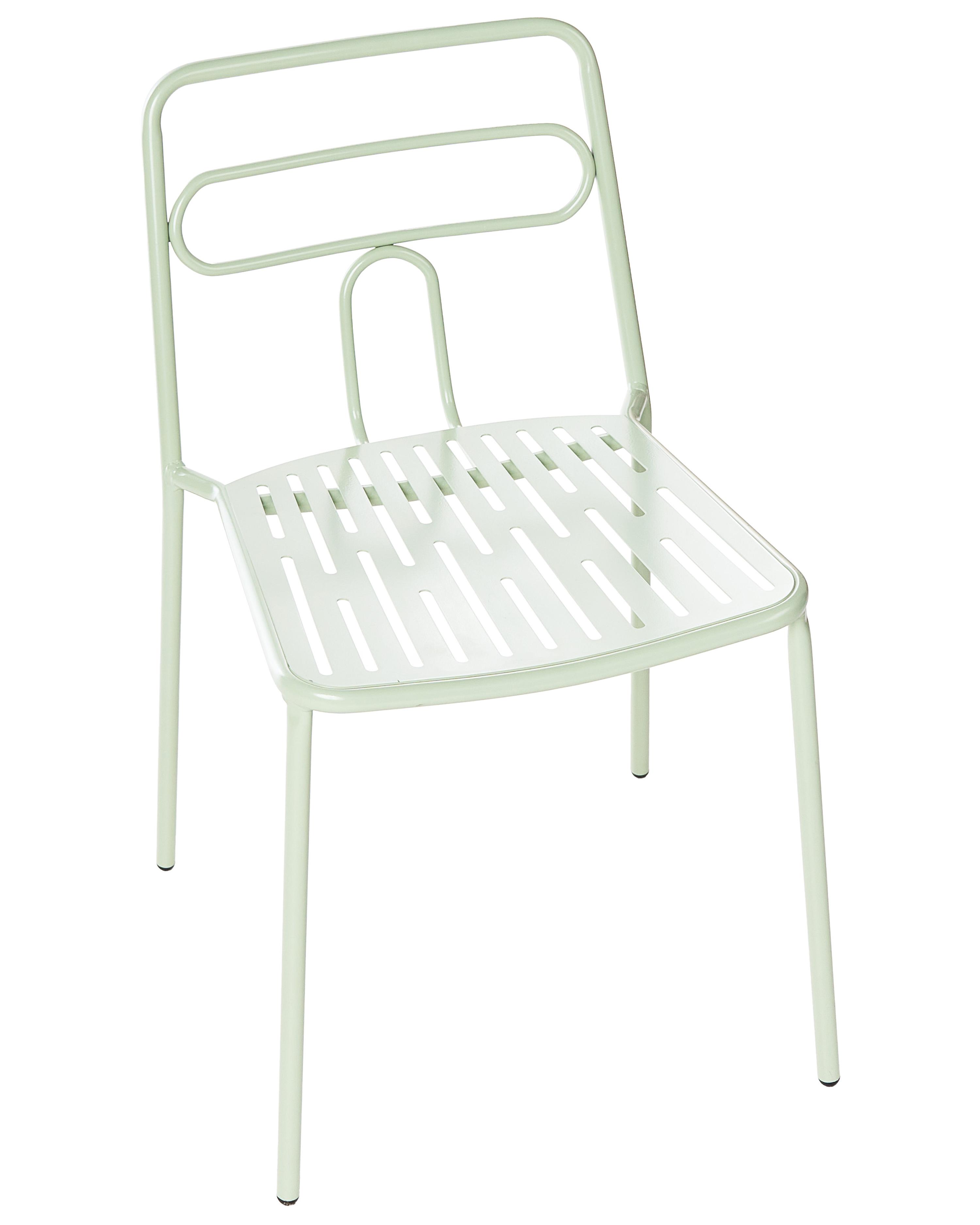 Set van 2 tuinstoelen AGEROLA Metaal Lichtgroen