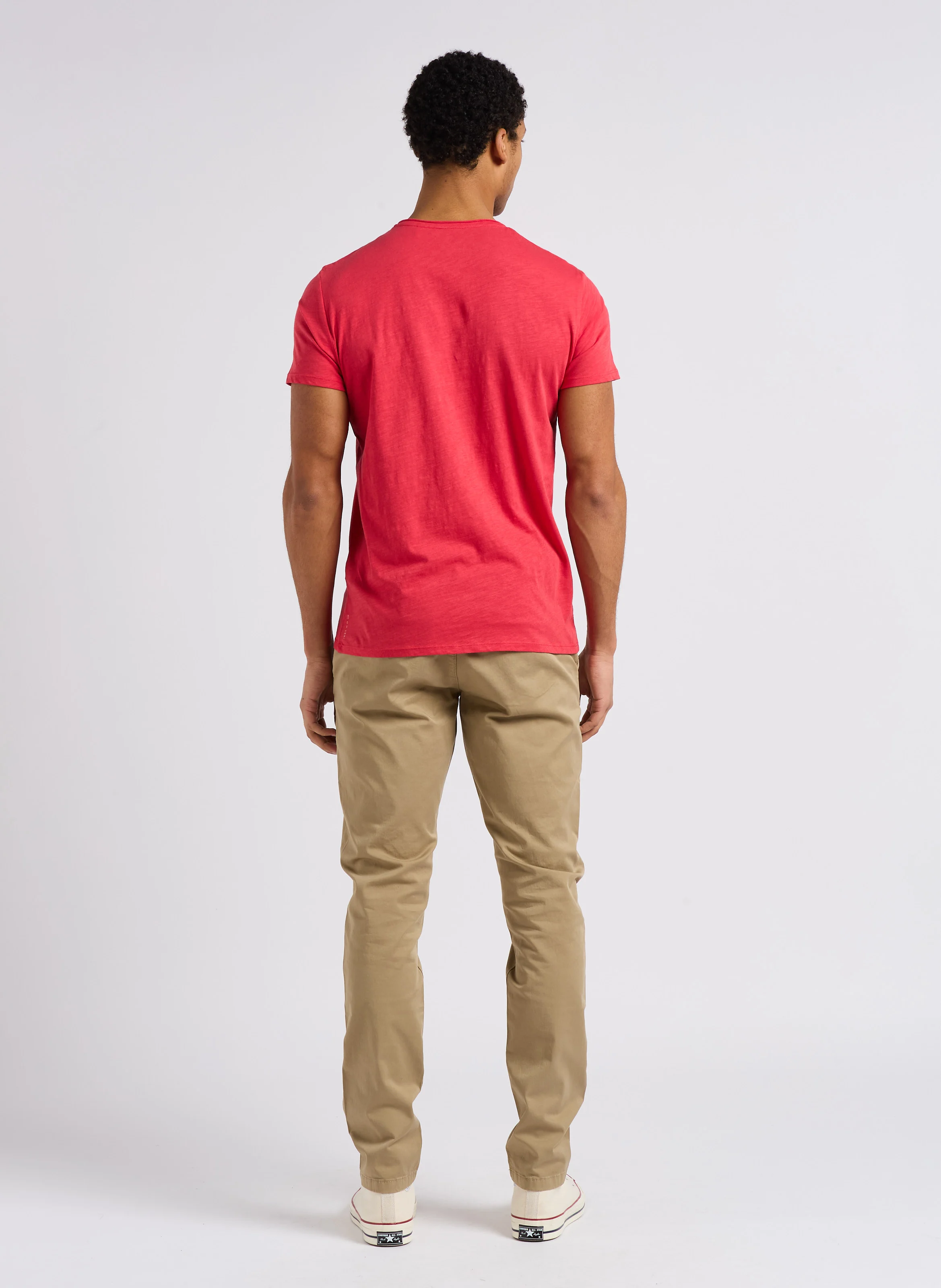 Pantalon chino en coton stretch | Beige