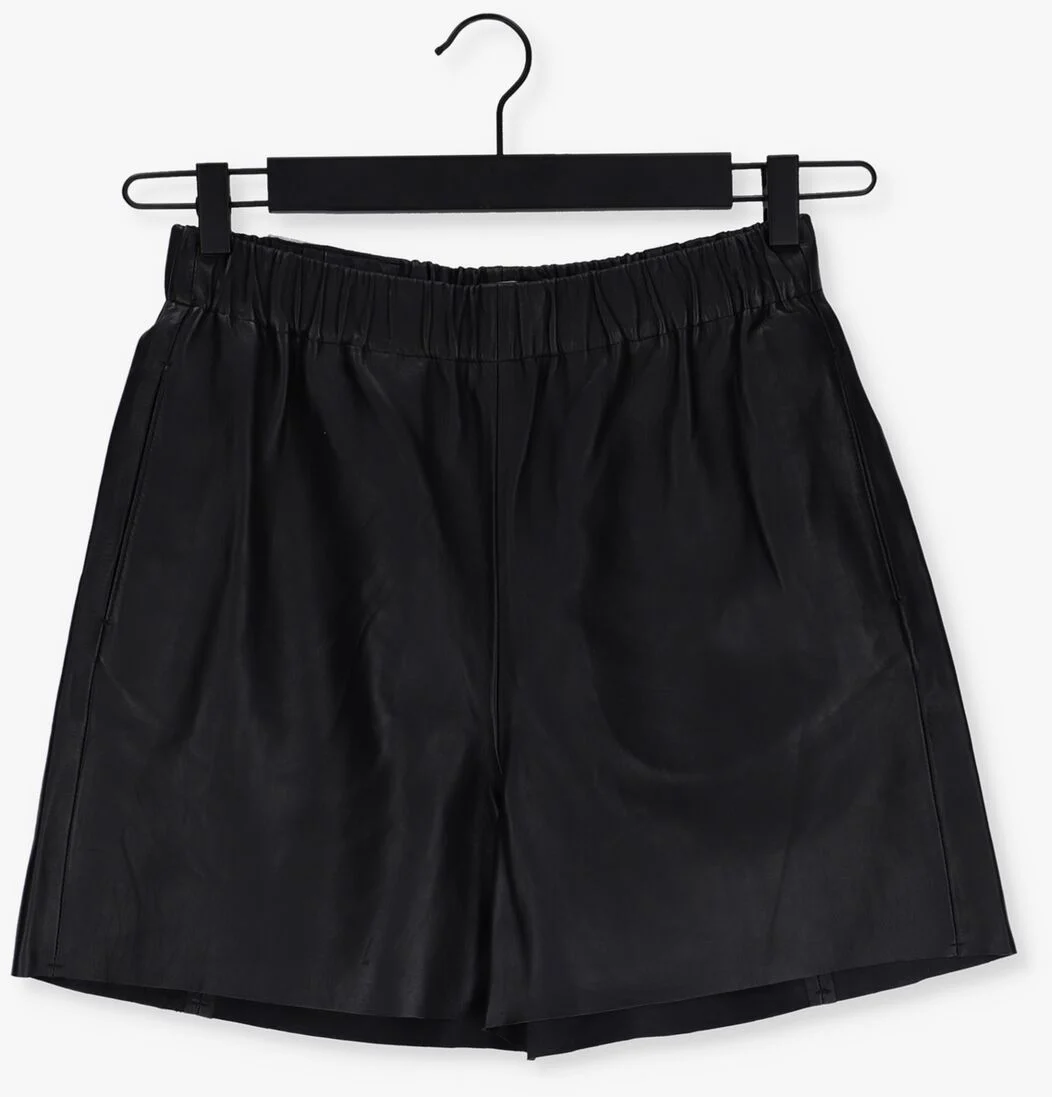 NOTES DU NORD zwarte notes du nord shorts debbie leather short