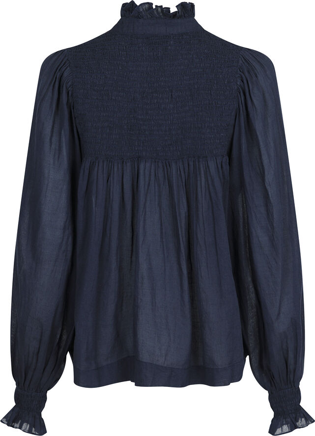 Neo Noir Jill S Voile Blouse Navy