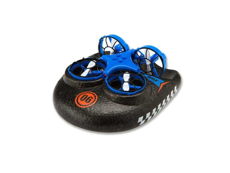 Amewi Trix 3-in-1 Hovercraft Drone Blau Drohne und Luftkissenfahrzeug in einem
