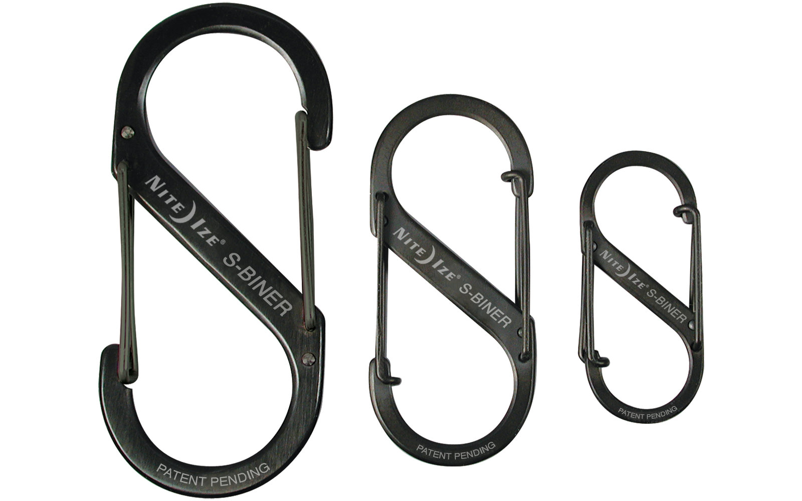 Nite Ize S-Biner Edelstahl Doppelkarabiner Silber