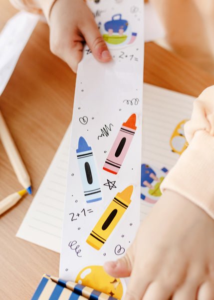 Gekleurde Sticker School 19 delig