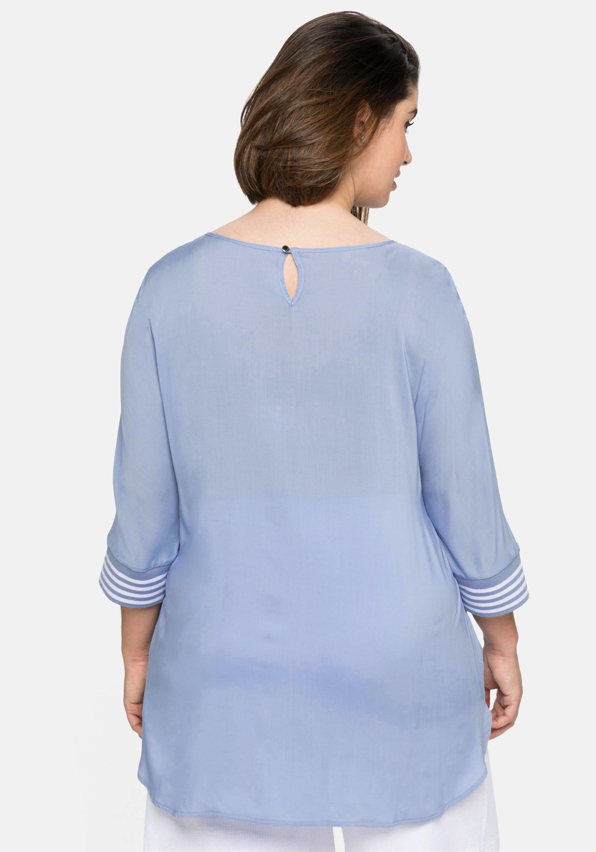 Tunika mit 3/4-Arm, leicht transparent