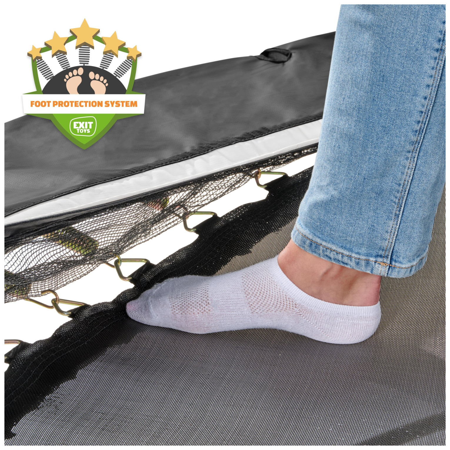 EXIT Allure Classic inground trampoline 244x427cm - zwart