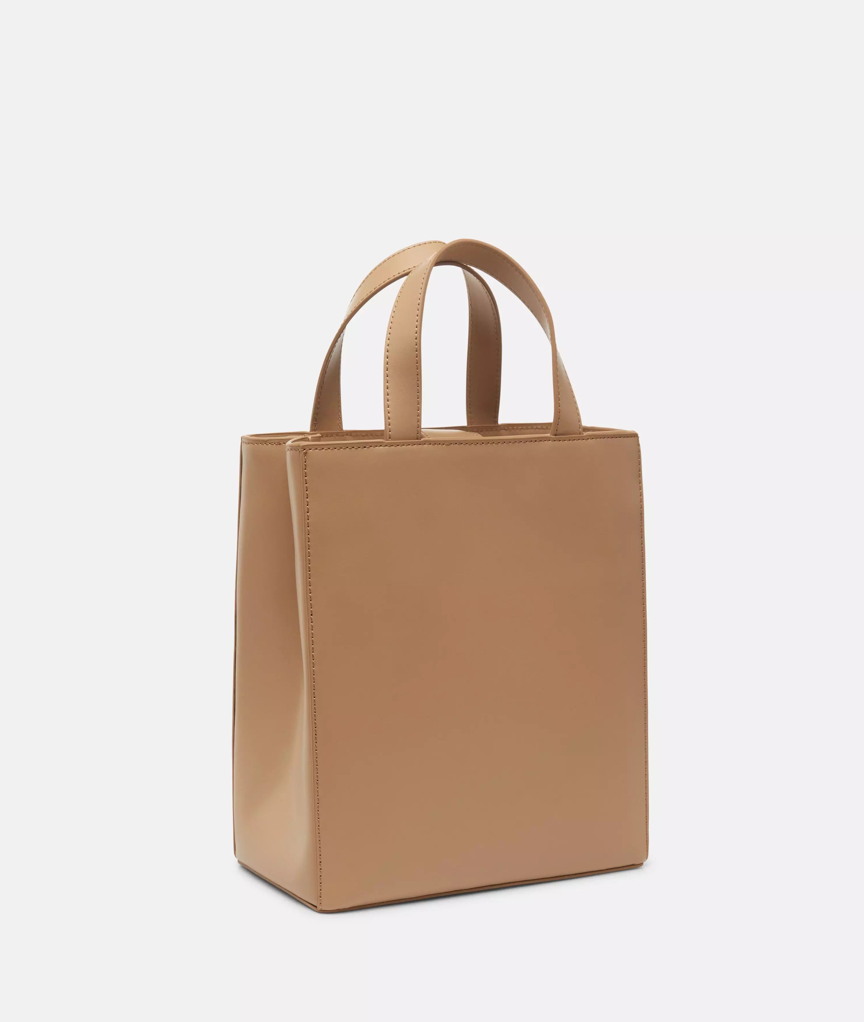 Paper Bag S Handy tote made from smooth leather