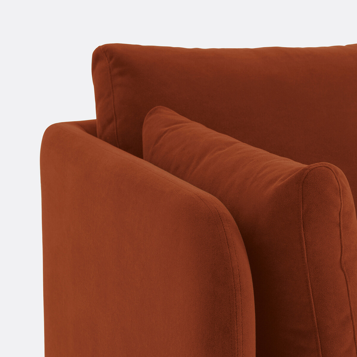 LA REDOUTE INTERIEURS<br>Sofá de veludo, 3 lugares, Carmel
