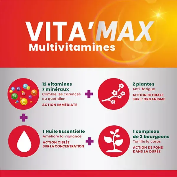 Santarome Bio Vita'max Multivitaminas Energia e Vitalidade 30 comprimidos