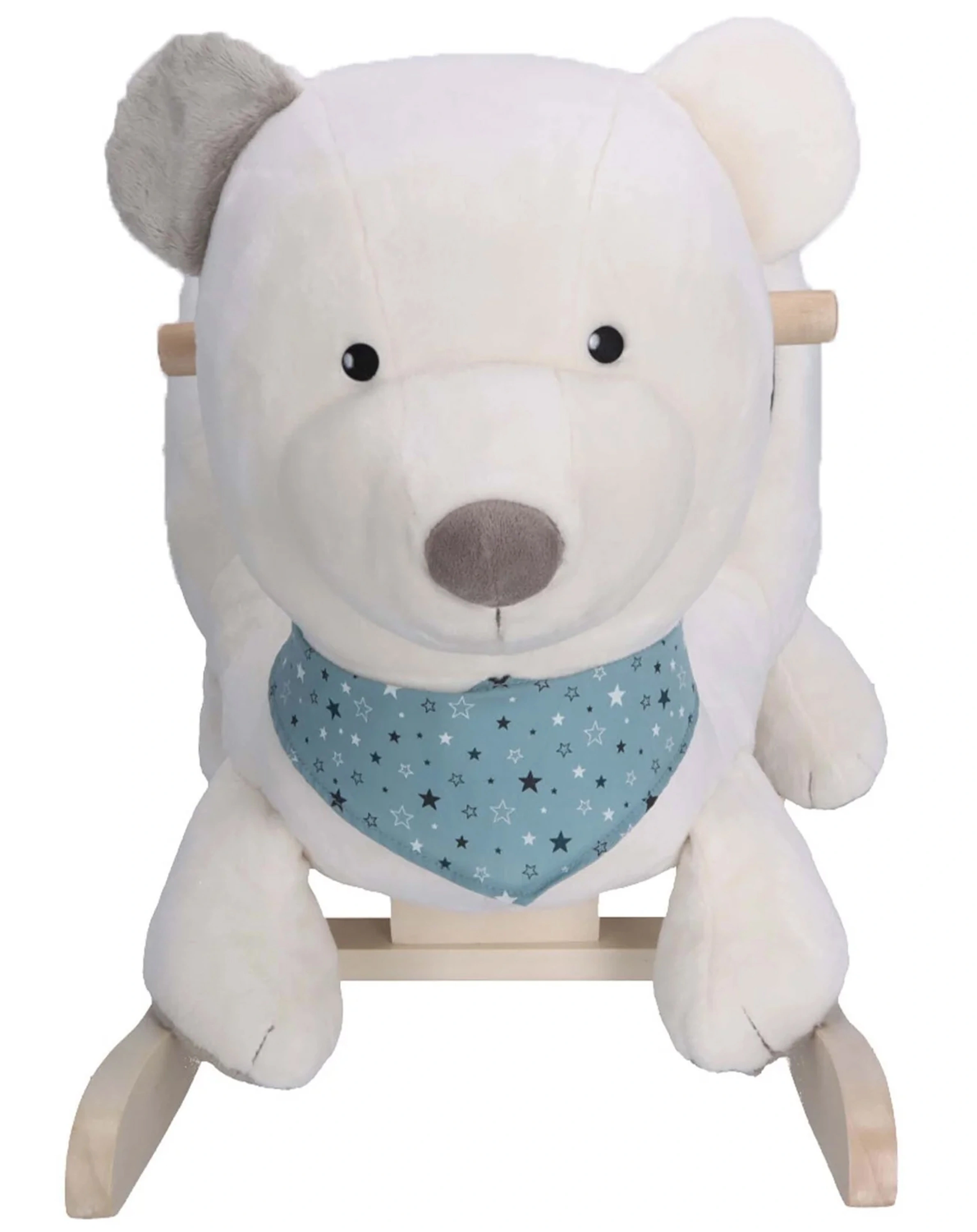 Schaukeltier ELIA EISBÄR (67x36x51) in ecru/türkis