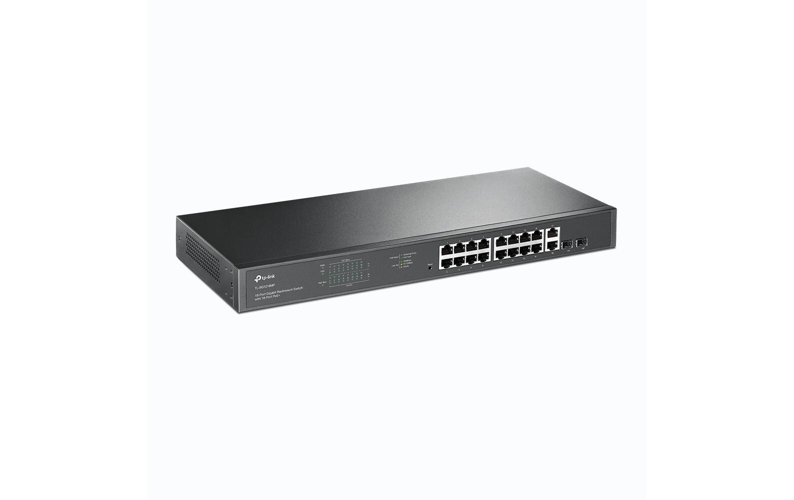 PoE+ Switch TL-SG1218MP 18 Port<br>18-Port Gigabit-Rackmount-Switch mit 16 PoE+-Ports