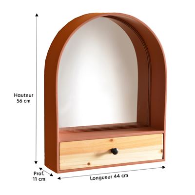 Etagère murale avec miroir