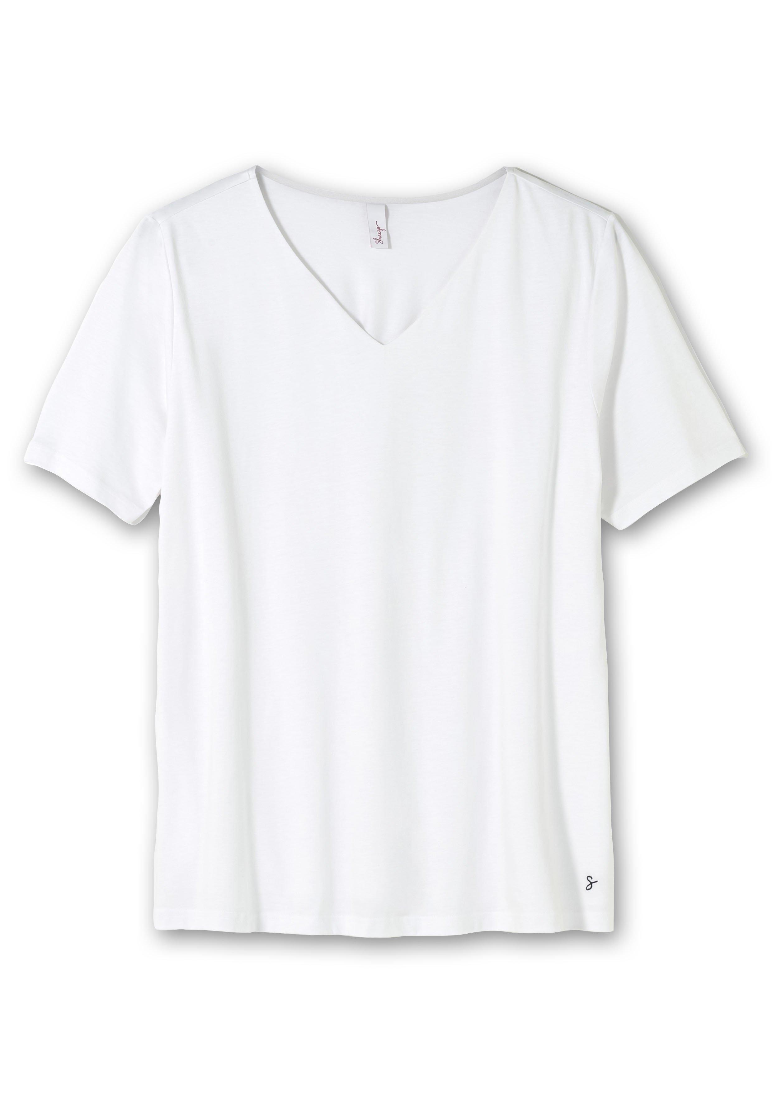 T-Shirt mit doppellagigem Vorderteil