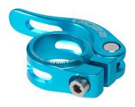 Collier de Selle Radio Bikes Raceline CNC Serrage Rapide Bleu Cyan