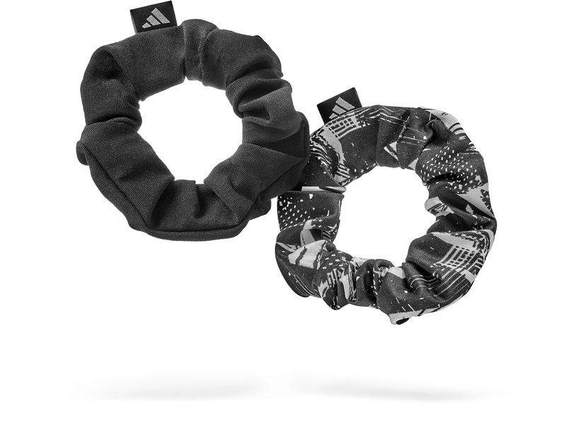 adidas Hair Scrunchies Schwarz und Weiss Haargummis